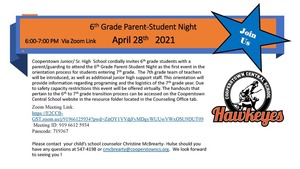 6th Grade Parent-Student Night