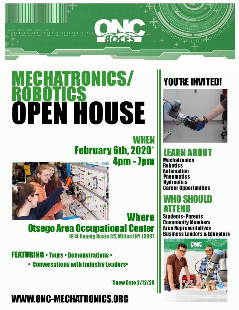 ONC BOCES Mechatronics Open House